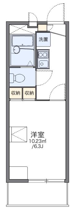 ミグニッツ(1K/2階)の間取り写真