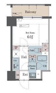 ラグゼナ横浜鶴見(1K/7階)の間取り写真