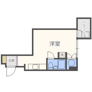 ライオンズマンション東本町第二(ワンルーム/11階)の間取り写真