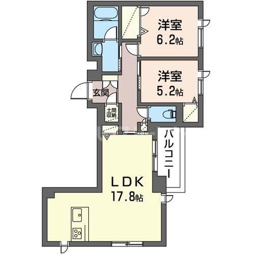 LA ELPEACE(2LDK/3階)の間取り写真