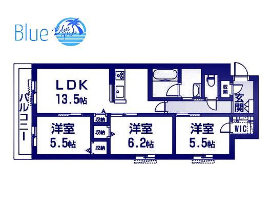 シャーメゾン鎌倉大町(3LDK/3階)の間取り写真