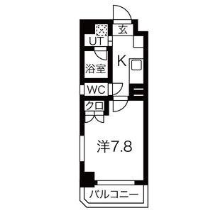アールズコート葵(1K/4階)の間取り写真