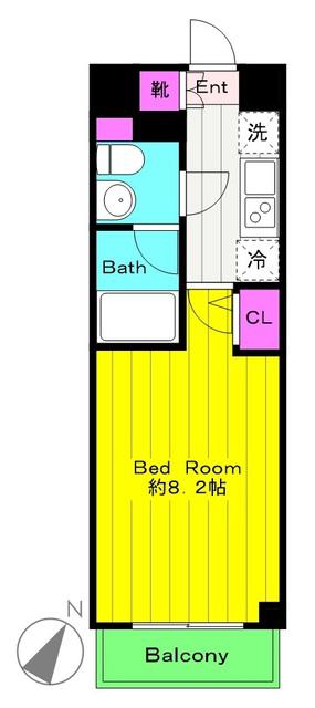 SHOKEN RESIDENCE川崎生田(1K/1階)の間取り写真