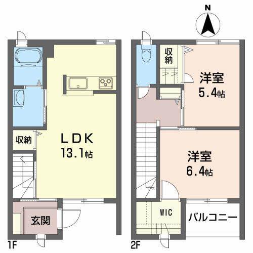 クレールメゾン(2LDK/1階)の間取り写真
