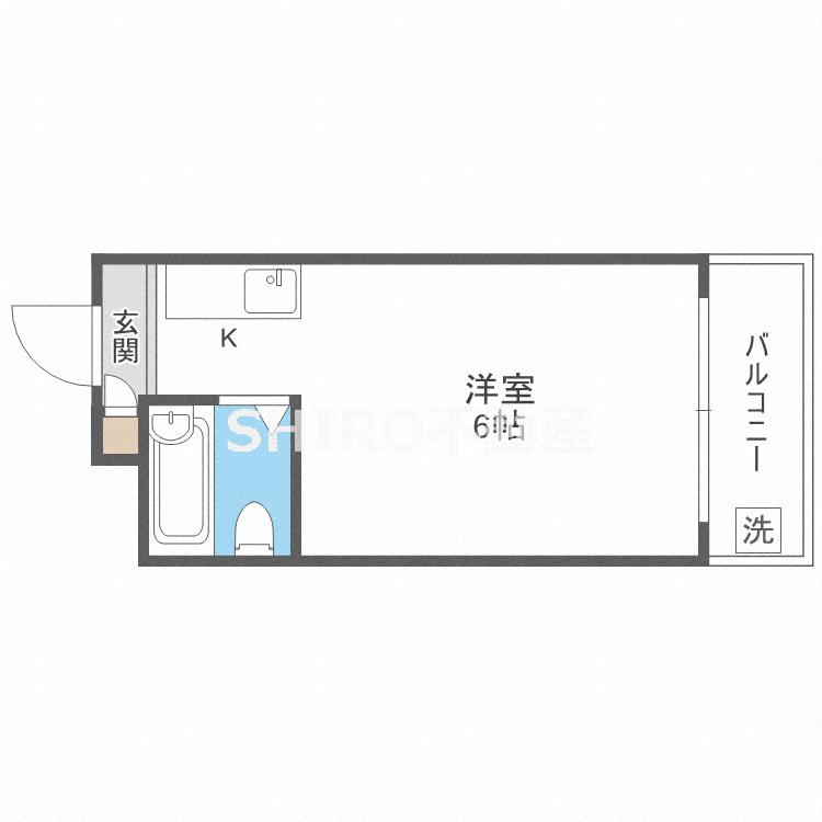 メゾンドスマーユ(ワンルーム/4階)の間取り写真