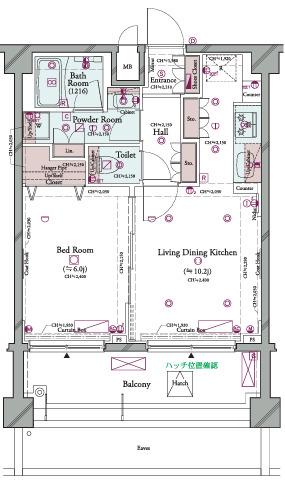 プラシア蒲田 THE GRAND RESIDENCE(1LDK/6階)の間取り写真