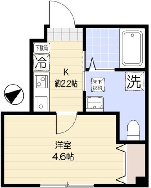 ソルナクレイシア久我山(1K/1階)の間取り写真