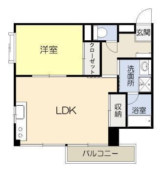 マトリックス(1LDK/3階)の間取り写真
