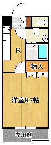 コンフォルテーヴォレ I(1K/1階)の間取り写真