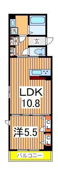 かりゆし(1LDK/2階)の間取り写真