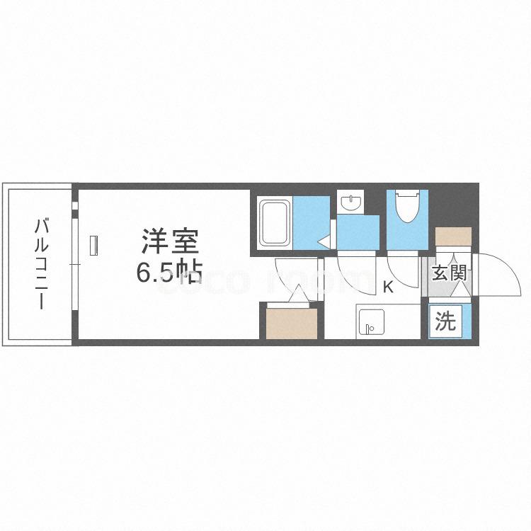 エスリード大阪プライムゲート(1K/4階)の間取り写真