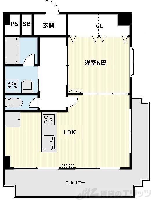 シティコート新大阪(1LDK/5階)の間取り写真