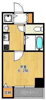 グローディア天満橋(1K/7階)の間取り写真