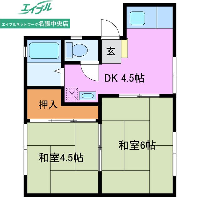 シティライフ青山(2K/2階)の間取り写真