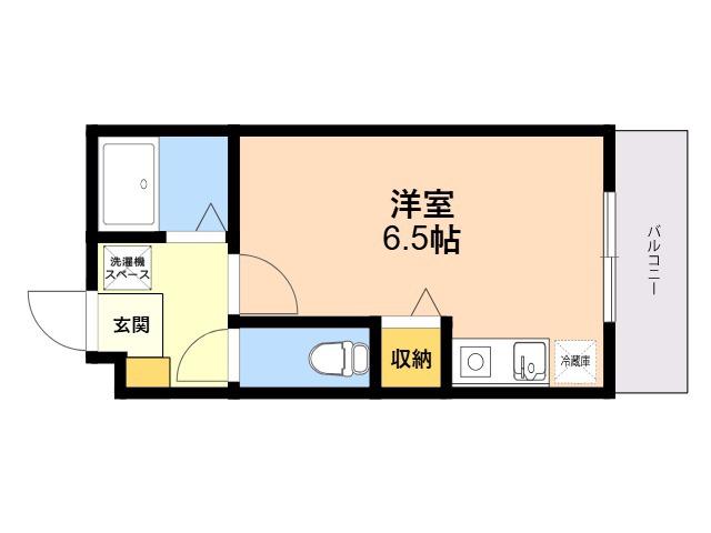 リック六本松(ワンルーム/3階)の間取り写真