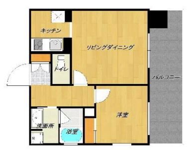 カルム吉塚(1LDK/5階)の間取り写真