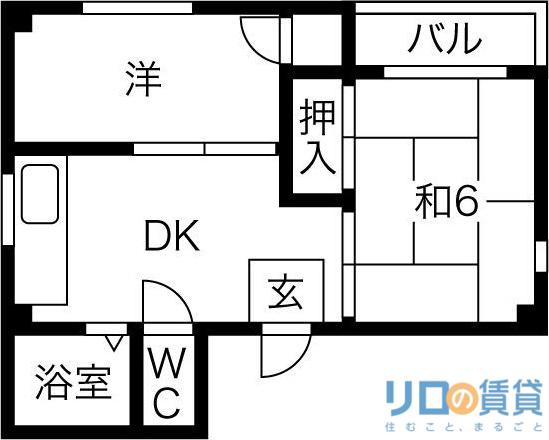 GS東三国(2DK/4階)の間取り写真