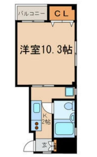 マキハイツ(1K/2階)の間取り写真