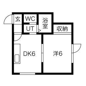 ライブヒルズ(1DK/3階)の間取り写真