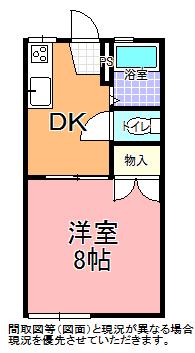 ハイツ・東野A棟(1DK/1階)の間取り写真
