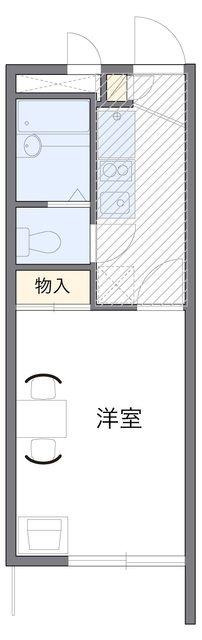 レオパレスミヤII(1K/3階)の間取り写真