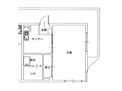 ユーハイツ(1K/3階)の間取り写真