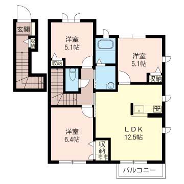 LUMIEREI(3LDK/2階)の間取り写真