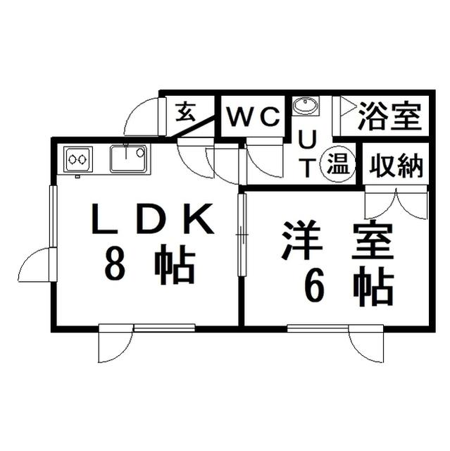シティハイムタイガー(1LDK/2階)の間取り写真
