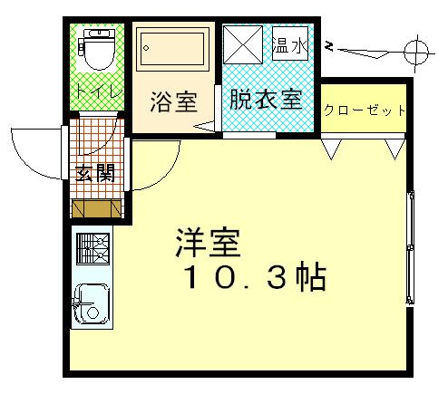 リバティみわポート(ワンルーム/3階)の間取り写真
