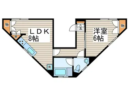 セーフー新桜台(1LDK/1階)の間取り写真