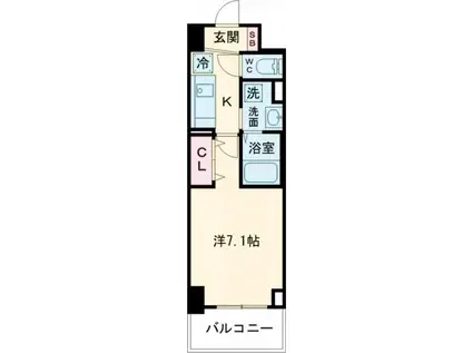 MISTRAL姫路駅前VII 高尾町(1K/4階)の間取り写真