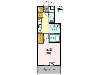 ストーリーズ うずまさ(1K/5階)の間取り写真