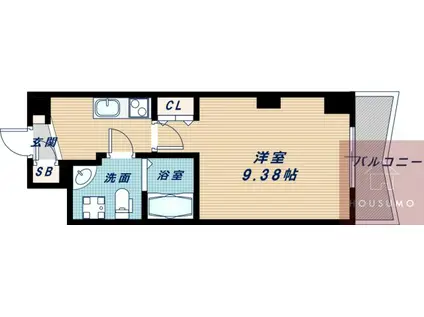 セレニテ新大阪弐番館(1K/13階)の間取り写真