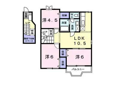 グレース クレストII(3LDK/2階)の間取り写真