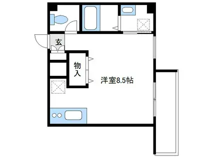 カルチェ橋本(ワンルーム/4階)の間取り写真