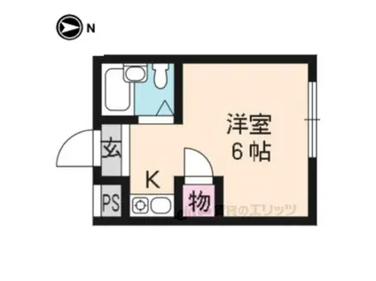 Mマンション(1K/1階)の間取り写真