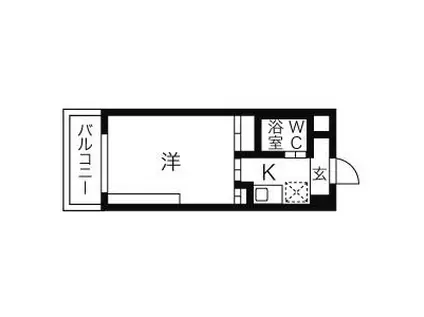 岩井橋ロイヤルハイツ(1K/10階)の間取り写真