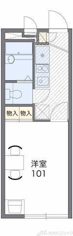 レオパレス524 II(1K/2階)の間取り写真