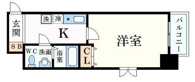 ダイドーメゾン神戸元町(1K/10階)の間取り写真
