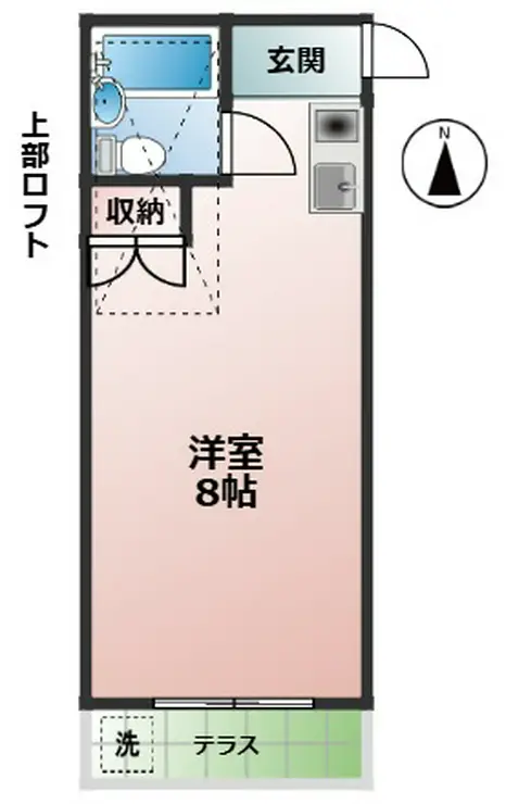 コーポ美園 1階階 間取り
