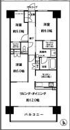 ウエリス姫路(3LDK/12階)の間取り写真