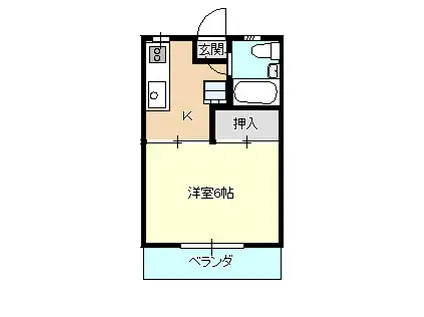 メゾンMAI(1K/2階)の間取り写真