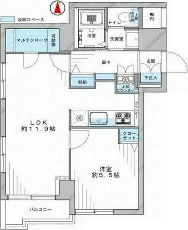GSハイム築地 4階階 間取り