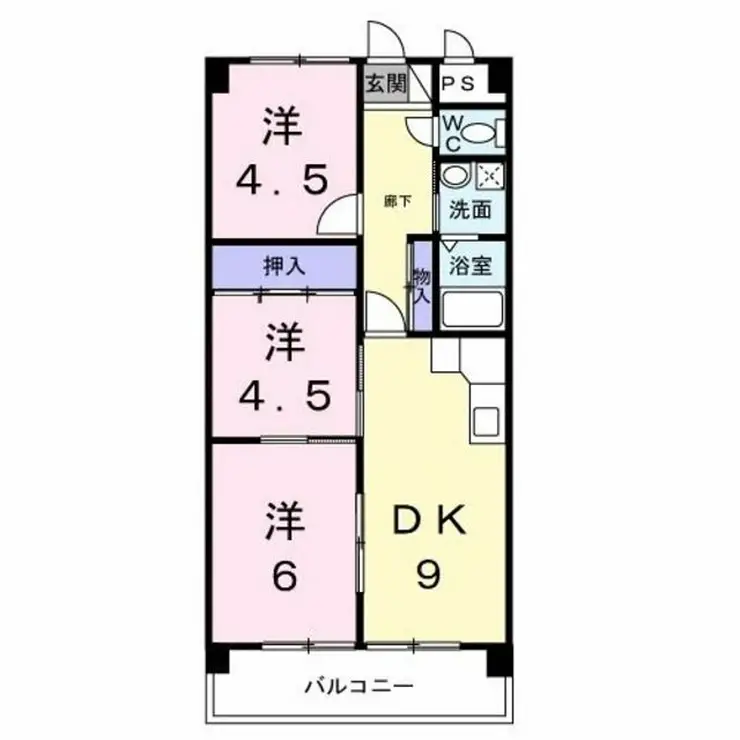 ファミーユ旭 3階階 間取り