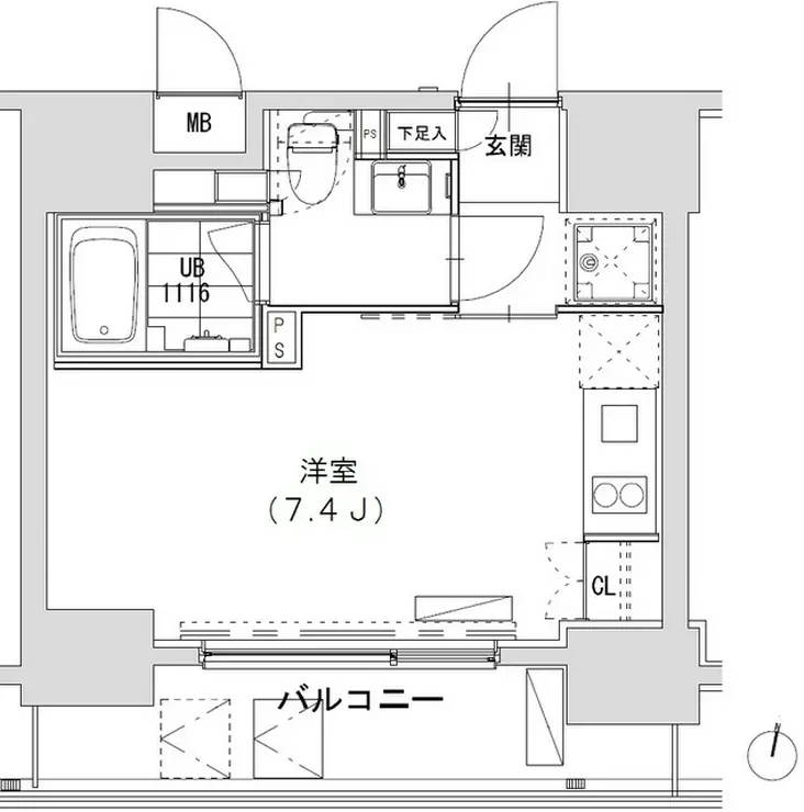 グランディオール広尾テラス 6階階 間取り