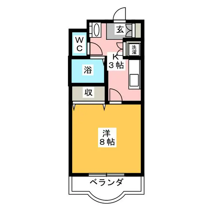 ラフィーネ溝ノ口 2階階 間取り