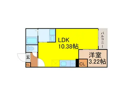 JACK MATSUSHITA I(1LDK/1階)の間取り写真