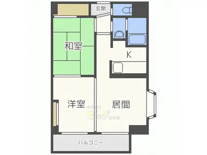 フェアフィールド菊水(1LDK/5階)の間取り写真