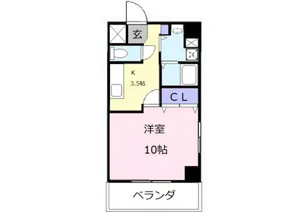 アヴェニール(1K/3階)の間取り写真