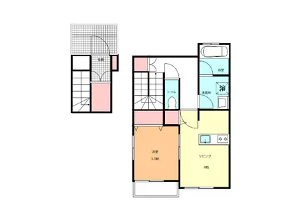 アクアハウス(1LDK/2階)の間取り写真